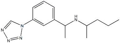 pentan-2-yl({1-[3-(1H-1,2,3,4-tetrazol-1-yl)phenyl]ethyl})amine 结构式