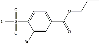 propyl 3-bromo-4-(chlorosulfonyl)benzoate 结构式