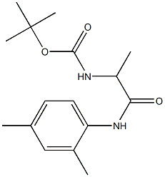 tert-butyl 2-[(2,4-dimethylphenyl)amino]-1-methyl-2-oxoethylcarbamate 结构式