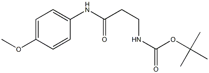 tert-butyl 3-[(4-methoxyphenyl)amino]-3-oxopropylcarbamate 结构式