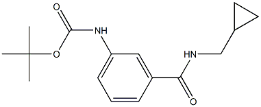 tert-butyl 3-{[(cyclopropylmethyl)amino]carbonyl}phenylcarbamate 结构式