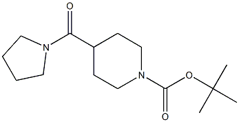 tert-butyl 4-(pyrrolidin-1-ylcarbonyl)piperidine-1-carboxylate 结构式