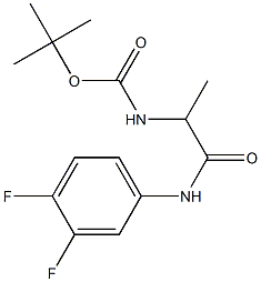 tert-butyl N-{1-[(3,4-difluorophenyl)carbamoyl]ethyl}carbamate 结构式