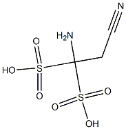 1-amino-2-cyano-ethane-1,1-disulfonic acid 结构式