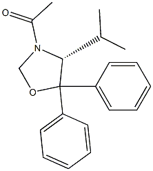 (R)-3-Acetyl-4-isopropyl-5,5-diphenyloxazolidine- 结构式