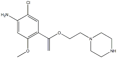 2-CHLORO-5-METHOXY-4-(1-(2-(PIPERAZIN-1-YL)ETHOXY)VINYL)BENZENAMINE 结构式