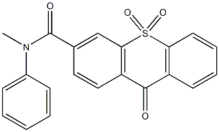 N-methyl-9-oxo-N-phenyl-9H-thioxanthene-3-carboxamide 10,10-dioxide 结构式