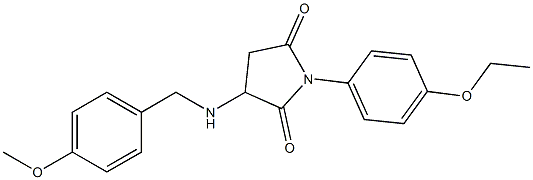 1-(4-ethoxyphenyl)-3-[(4-methoxybenzyl)amino]pyrrolidine-2,5-dione 结构式