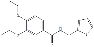 3,4-diethoxy-N-(2-thienylmethyl)benzamide 结构式