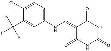 5-{[4-chloro-3-(trifluoromethyl)anilino]methylene}-2,4,6(1H,3H,5H)-pyrimidinetrione 结构式