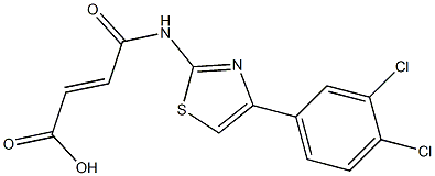 4-{[4-(3,4-dichlorophenyl)-1,3-thiazol-2-yl]amino}-4-oxo-2-butenoic acid 结构式