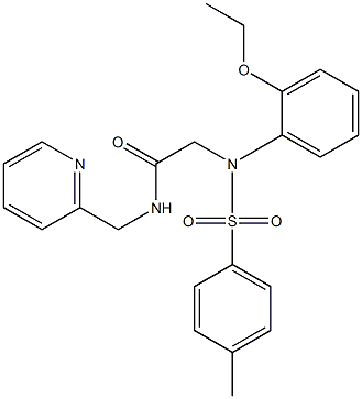 2-{2-ethoxy[(4-methylphenyl)sulfonyl]anilino}-N-(2-pyridinylmethyl)acetamide 结构式