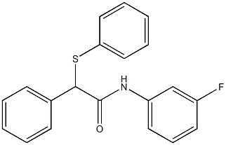 N-(3-fluorophenyl)-2-phenyl-2-(phenylsulfanyl)acetamide 结构式