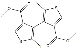 dimethyl 5,5'-diiodo-4,4'-bithiophene-3,3'-dicarboxylate 结构式