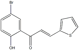 1-(5-bromo-2-hydroxyphenyl)-3-(2-thienyl)-2-propen-1-one 结构式