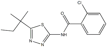 2-chloro-N-(5-tert-pentyl-1,3,4-thiadiazol-2-yl)benzamide 结构式