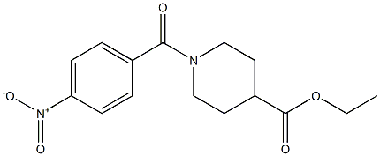 ethyl 1-{4-nitrobenzoyl}-4-piperidinecarboxylate 结构式