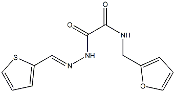 N-(2-furylmethyl)-2-oxo-2-[2-(2-thienylmethylene)hydrazino]acetamide 结构式