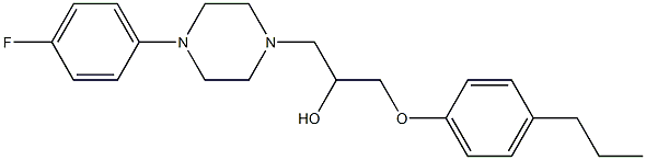 1-[4-(4-fluorophenyl)piperazin-1-yl]-3-(4-propylphenoxy)propan-2-ol 结构式