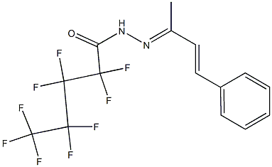 2,2,3,3,4,4,5,5,5-nonafluoro-N'-(1-methyl-3-phenyl-2-propenylidene)pentanohydrazide 结构式