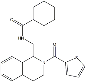 N-{[2-(2-thienylcarbonyl)-1,2,3,4-tetrahydro-1-isoquinolinyl]methyl}cyclohexanecarboxamide 结构式