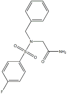 2-{benzyl[(4-fluorophenyl)sulfonyl]amino}acetamide 结构式