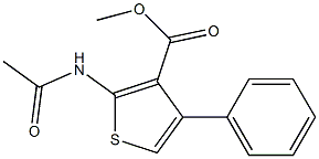 methyl 2-(acetylamino)-4-phenyl-3-thiophenecarboxylate 结构式