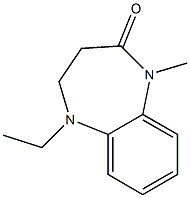 5-ethyl-1-methyl-1,3,4,5-tetrahydro-2H-1,5-benzodiazepin-2-one 结构式