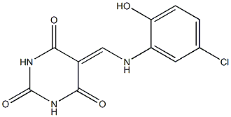 5-[(5-chloro-2-hydroxyanilino)methylene]-2,4,6(1H,3H,5H)-pyrimidinetrione 结构式