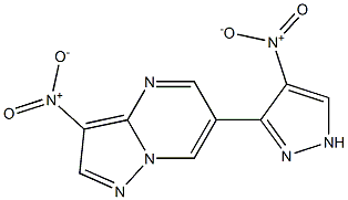 3-nitro-6-{4-nitro-1H-pyrazol-3-yl}pyrazolo[1,5-a]pyrimidine 结构式