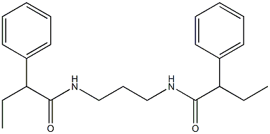 2-phenyl-N-{3-[(2-phenylbutanoyl)amino]propyl}butanamide 结构式