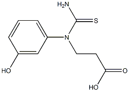 3-[(aminocarbothioyl)-3-hydroxyanilino]propanoic acid 结构式