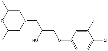 1-(4-chloro-3-methylphenoxy)-3-(2,6-dimethylmorpholin-4-yl)propan-2-ol 结构式