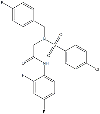 2-[[(4-chlorophenyl)sulfonyl](4-fluorobenzyl)amino]-N-(2,4-difluorophenyl)acetamide 结构式