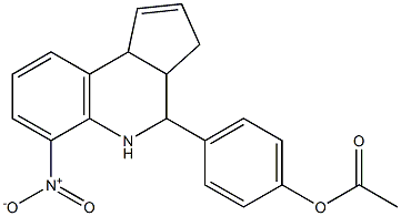 4-{6-nitro-3a,4,5,9b-tetrahydro-3H-cyclopenta[c]quinolin-4-yl}phenyl acetate 结构式