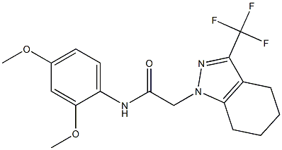 N-(2,4-dimethoxyphenyl)-2-[3-(trifluoromethyl)-4,5,6,7-tetrahydro-1H-indazol-1-yl]acetamide 结构式