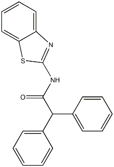 N-(1,3-benzothiazol-2-yl)-2,2-diphenylacetamide 结构式