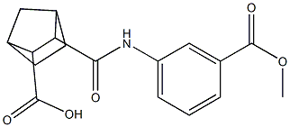 3-{[3-(methoxycarbonyl)anilino]carbonyl}bicyclo[2.2.1]heptane-2-carboxylic acid 结构式