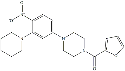 1-(2-furoyl)-4-[4-nitro-3-(1-piperidinyl)phenyl]piperazine 结构式