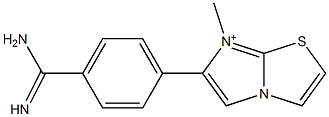 6-{4-[amino(imino)methyl]phenyl}-7-methylimidazo[2,1-b][1,3]thiazol-7-ium 结构式