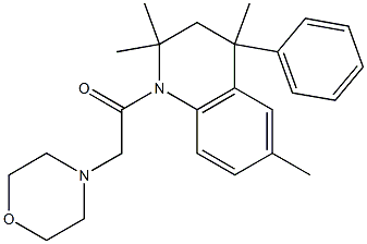 2,2,4,6-tetramethyl-1-(4-morpholinylacetyl)-4-phenyl-1,2,3,4-tetrahydroquinoline 结构式