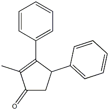 2-methyl-3,4-diphenyl-2-cyclopenten-1-one 结构式