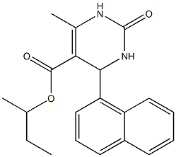 sec-butyl 6-methyl-4-(1-naphthyl)-2-oxo-1,2,3,4-tetrahydro-5-pyrimidinecarboxylate 结构式