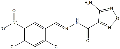 4-amino-N'-{2,4-dichloro-5-nitrobenzylidene}-1,2,5-oxadiazole-3-carbohydrazide 结构式