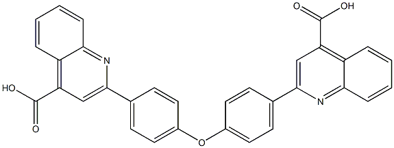 2-{4-[4-(4-carboxy-2-quinolinyl)phenoxy]phenyl}-4-quinolinecarboxylic acid 结构式