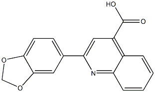 2-(1,3-benzodioxol-5-yl)-4-quinolinecarboxylic acid 结构式