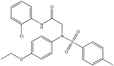 N-(2-chlorophenyl)-2-{4-ethoxy[(4-methylphenyl)sulfonyl]anilino}acetamide 结构式