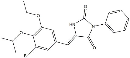 5-(3-bromo-5-ethoxy-4-isopropoxybenzylidene)-3-phenylimidazolidine-2,4-dione 结构式