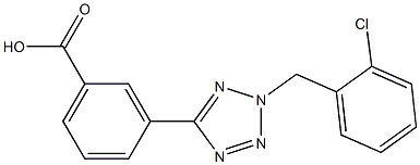 3-[2-(2-chlorobenzyl)-2H-tetraazol-5-yl]benzoic acid 结构式