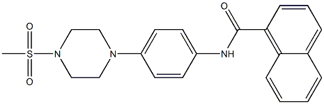 N-{4-[4-(methylsulfonyl)-1-piperazinyl]phenyl}-1-naphthamide 结构式